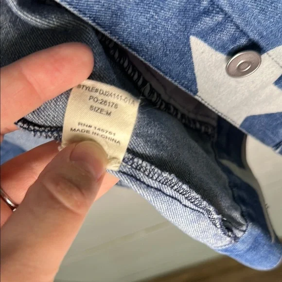 Altar'd State Denim Jean Jacket With Stars - Picture 10 of 11